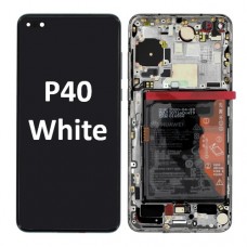 Huawei P40 (2020) LCD touch screen with frame (Original Service Pack) [White] 02353MFW